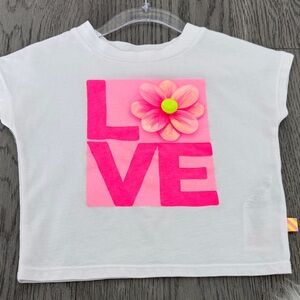 Billieblush White and Pink Love shirt